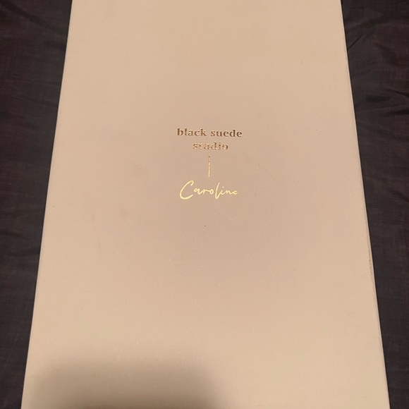 Black Suede Studio White Wrap Around Tie Up Platform Disco Sasha REVOLVE Heels - Picture 6 of 14